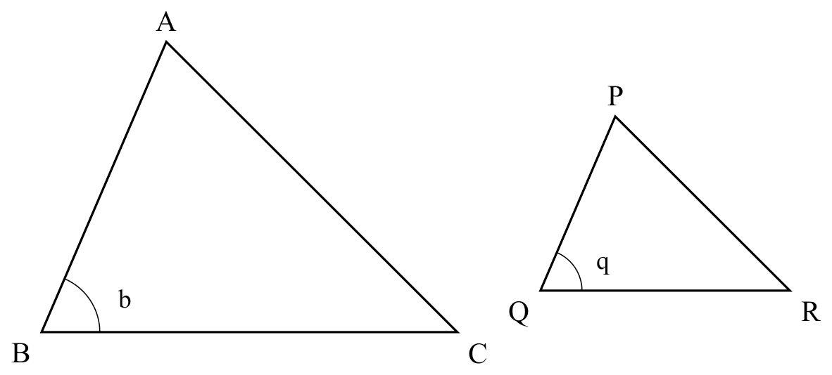 ratio of 2 sides, inc. $\angle$