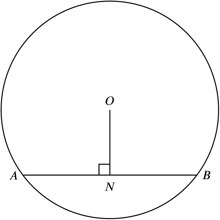 line from centre $\perp$ chord bisects chord