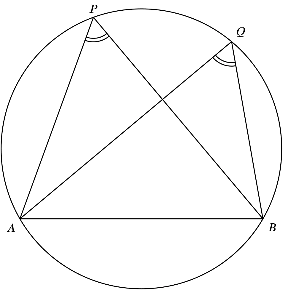 $\angle$s in the same segment